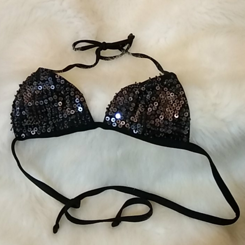 Etam Teeny Weeny VTG Beaded and Sequined Sexy Top